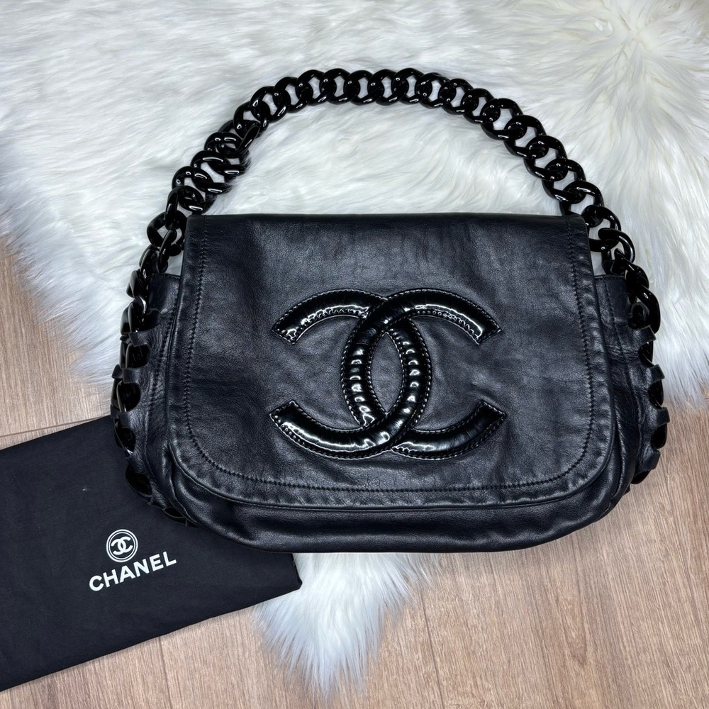 SOLD |✨RARE 🖤 Chanel Chunky Chain Flap Bag ✨